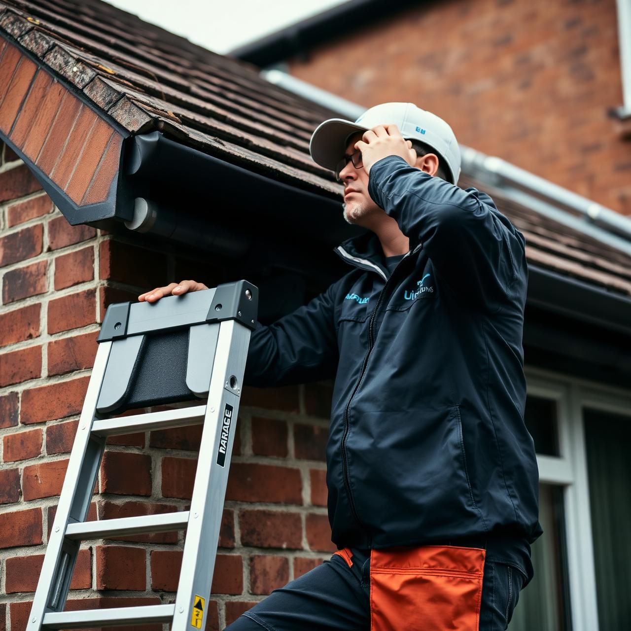 UK Property Solutions tradesman inspecting a roof in Wakefield